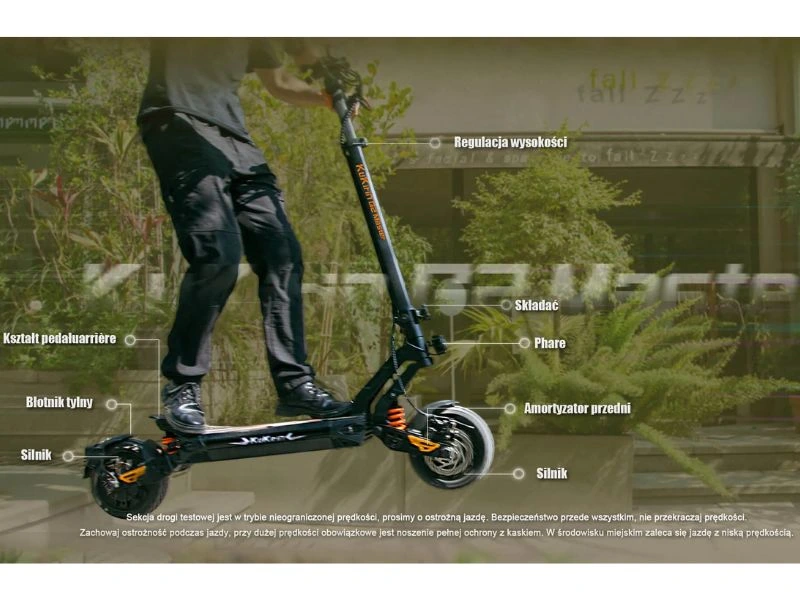 Hulajnoga Elektryczna KUKIRIN G2 MASTER - Atuty hulajnogi