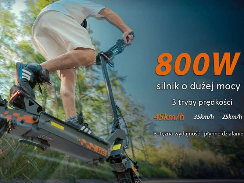 Hulajnoga Elektryczna KUKIRIN G2 - Wydajny silnik 800W